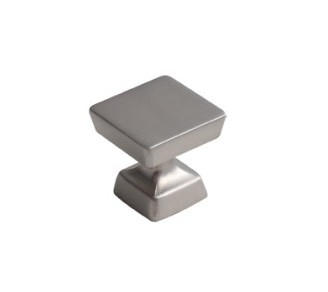 Ручка кнопка M8012.K.MSN, материал Замак, отделка Сталь, 29*29*29 мм
