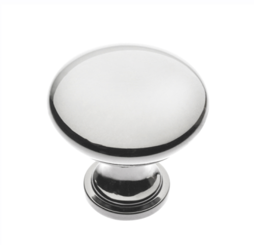 Ручка кнопка GZ-TERNI-1-01, материал Алюминий, отделка Хром, 30*29 мм