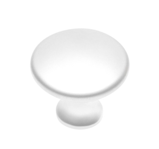 Ручка кнопка GZ-UDINE-1-10M, материал Замак, цвет Белый, отделка Белый, 29*25 мм