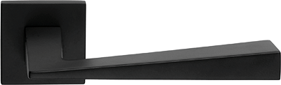 Дверная ручка на квадратной розетке "CONICA" BLACK MATT 486/024, материал Замак, цвет Черный, отделка Черный, 154*50 мм