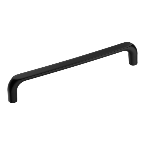 Ручка скоба 395-160-Matt Black, материал Замак, цвет Чёрный, отделка Черный, 37*12*172 мм