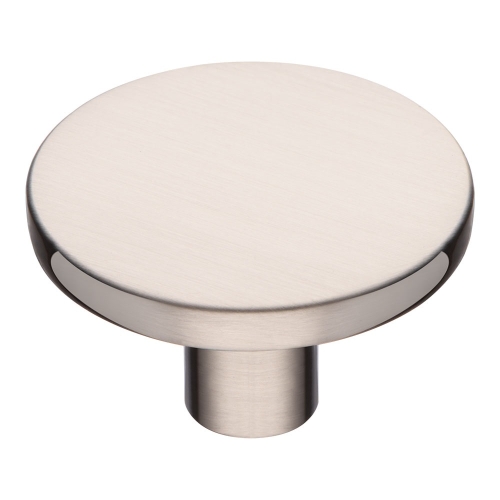 Ручка кнопка 35-Inox, материал Замак, отделка Никель, 25*d=40 мм