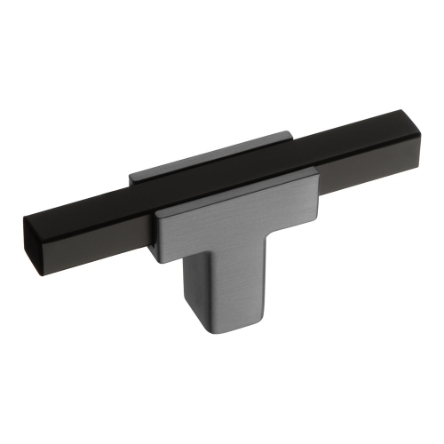 Ручка кнопка 67-Titanium-Matt Black, материал Замак, цвет Чёрный, отделка Графит Черный, 27*14*70 мм