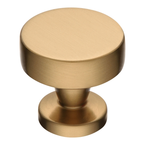Ручка кнопка 30-Champagne Gold, материал Замак, отделка Латунь, 29*d=30 мм