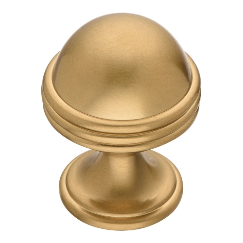 Ручка кнопка 29-Champagne Gold, материал Замак, отделка Латунь, 40*d=30 мм