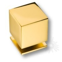 Ручка кнопка 1954 0025 GL, материал Алюминий, отделка Золото, 32*25*25 мм