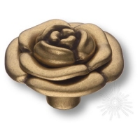 Ручка кнопка 15.393.55.12, материал Замак, отделка Бронза, 38*d=55 мм