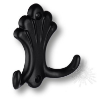 Крючок 15.722.00.09, материал Замак, цвет Чёрный, отделка Черный, 20*62*65 мм