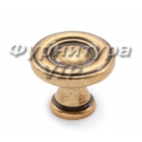 Ручка кнопка WPO.811.025.00A8, материал Замак, отделка Бронза, 20,5*d=25 мм
