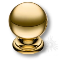 Ручка кнопка 8352-100, материал Замак, отделка Золото, d=28 мм