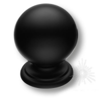 Ручка кнопка 8353-032, материал Замак, цвет Чёрный, отделка Черный, d=24 мм