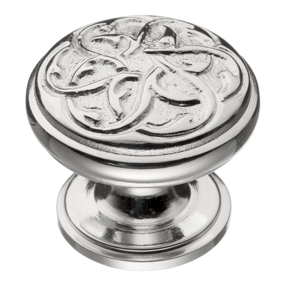 Ручка кнопка 07120-005, материал Латунь, отделка Хром, 25*d=28 мм