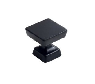 Ручка кнопка M8012.K.MB, материал Замак, цвет Чёрный, отделка Черный, 29*29*29 мм