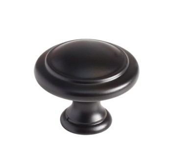 Ручка кнопка WPO.2025Y.30.M00N4, материал Замак, цвет Чёрный, отделка Черный, 25*d=30 мм