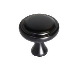 Ручка кнопка M318.K.BLACK, материал Замак, цвет Черный, 30*d=32 мм