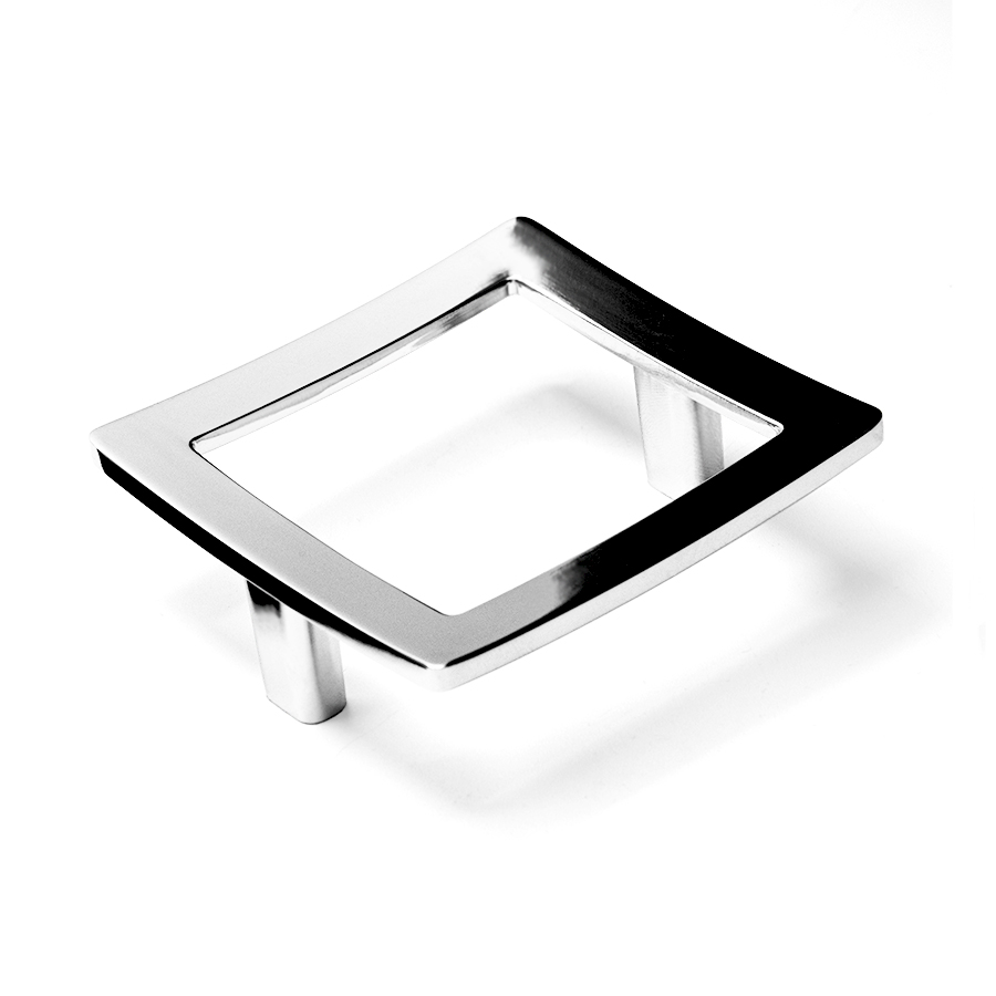 Ручка кнопка 11.3730.38, материал Замак, отделка Хром, 74*74*26 мм