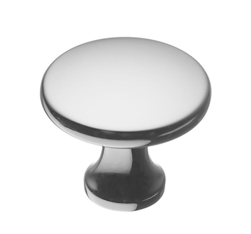 Ручка кнопка GZ-UDINE-1-01, материал Замак, отделка Хром, 29*25 мм