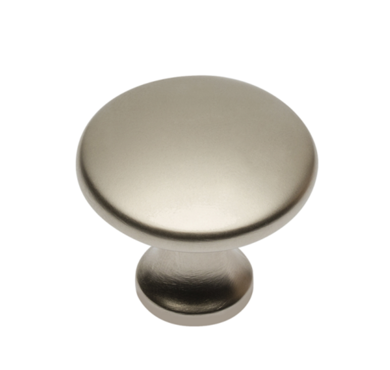 Ручка кнопка GZ-UDINE-1-02, материал Замак, отделка Никель, 29*25 мм