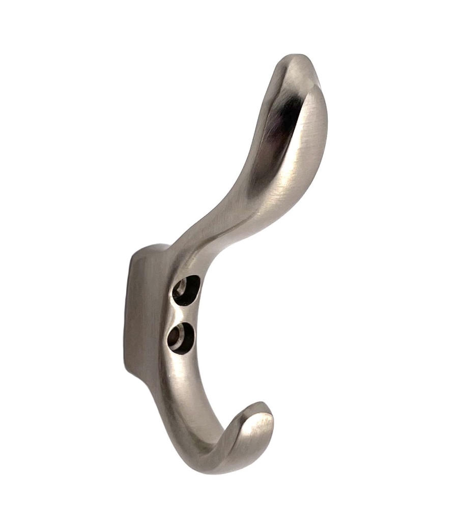 Крючок 1425-006/cornice, материал Латунь, отделка Никель, 95*17*58 мм