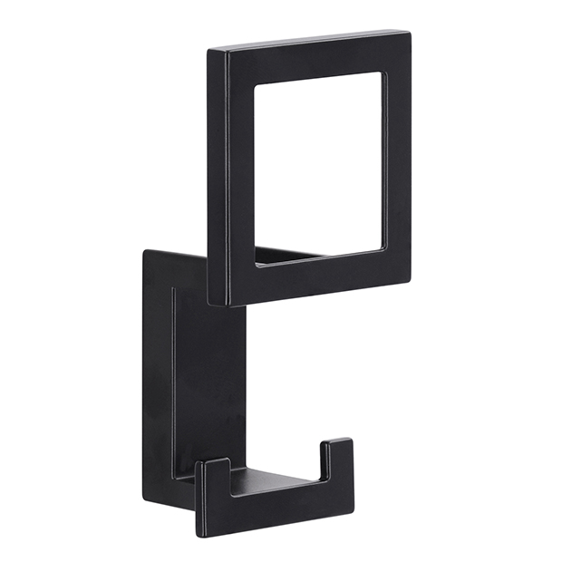 Крючок 2434/PB12, материал Замак, цвет Чёрный, отделка Черный, 101*21*43 мм