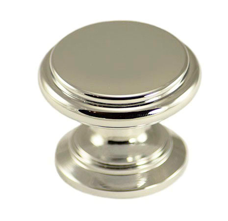 Ручка кнопка 38720 NIK POL, материал Латунь, отделка Никель, d=32 мм