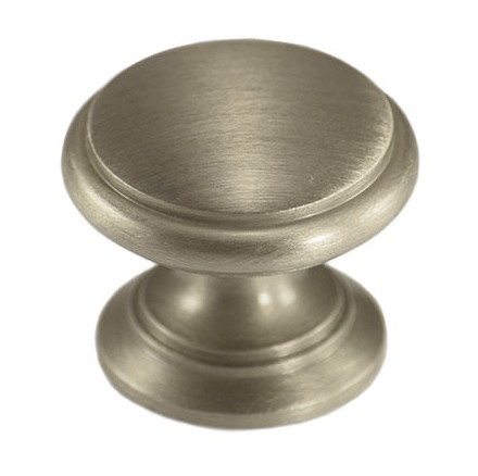 Ручка кнопка 38725 NIK MATT, материал Латунь, отделка Никель, d=32 мм