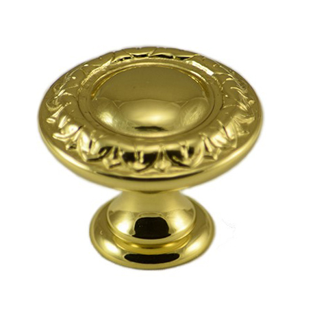 Ручка кнопка "RAFFAELLO" 436COL30, материал Замак, отделка Золото, 24*d=30 мм