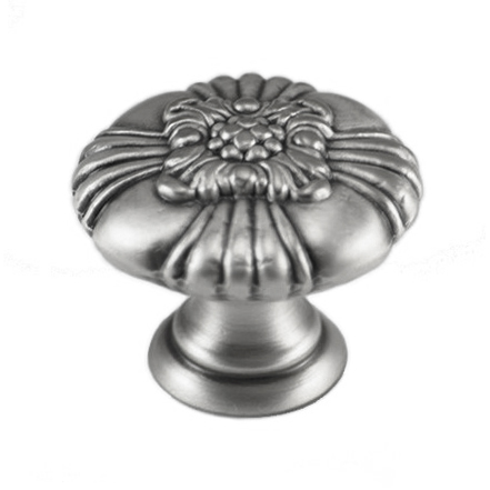 Ручка кнопка "TIZIANO" 417CAV30, материал Латунь, отделка Серебро, 23*d=30 мм