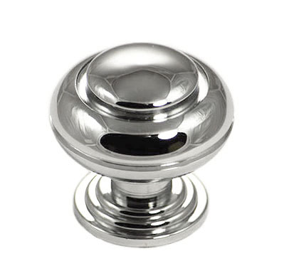 Ручка кнопка "VICTORIAN" 806 30 CP, материал Латунь, отделка Хром, 29*d=30 мм