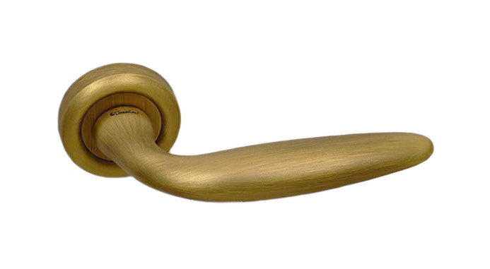 Дверная ручка на круглой розетке "KUBA" PM 933/103, материал Латунь, отделка Бронза, 150*50*50 мм