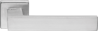 Дверная ручка на квадратной розетке "CORNER" CS 505/014, материал Замак, отделка Хром, 140*45 мм