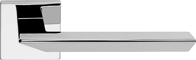 Дверная ручка на квадратной розетке "TRIO" CR 485/024, материал Замак, отделка Хром, 154*50 мм