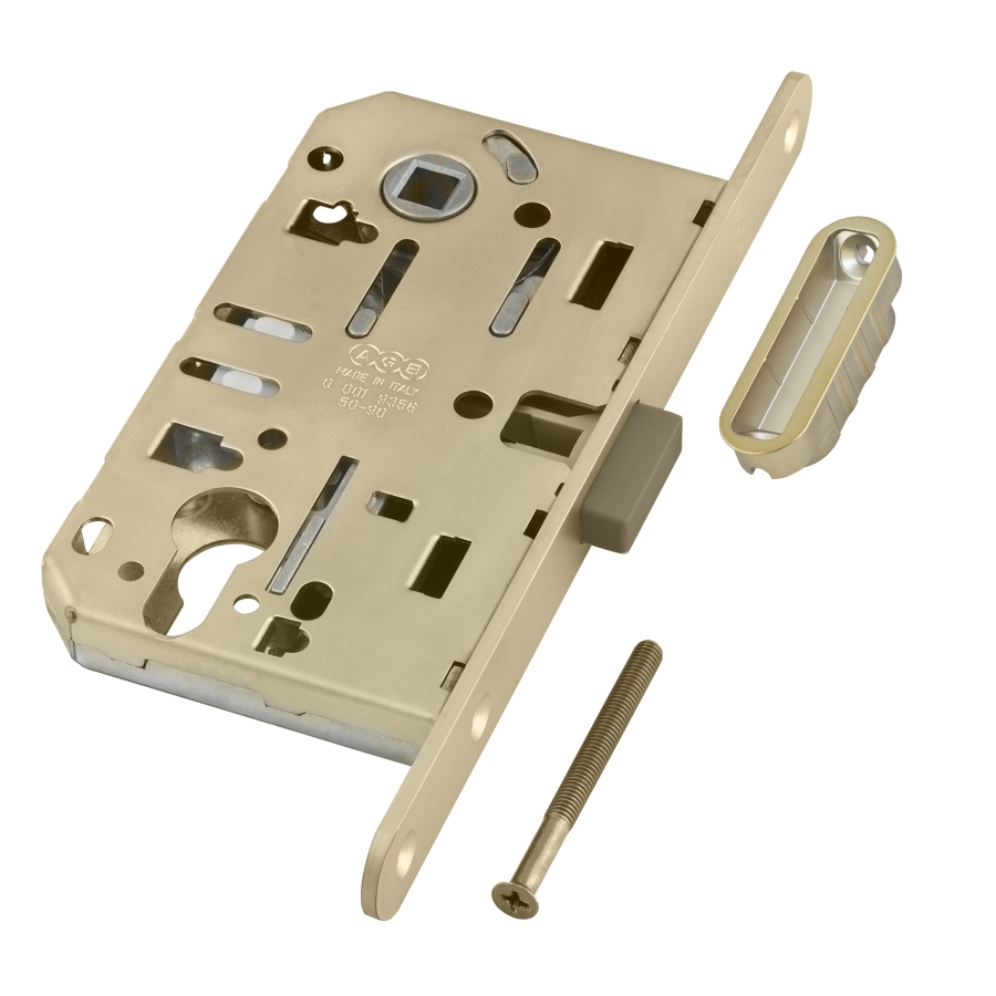 Замок Mediana POLARIS AGB (магнитный) для двери закрывающейся на английский ключ B04103.50.23, материал Сталь, отделка Латунь