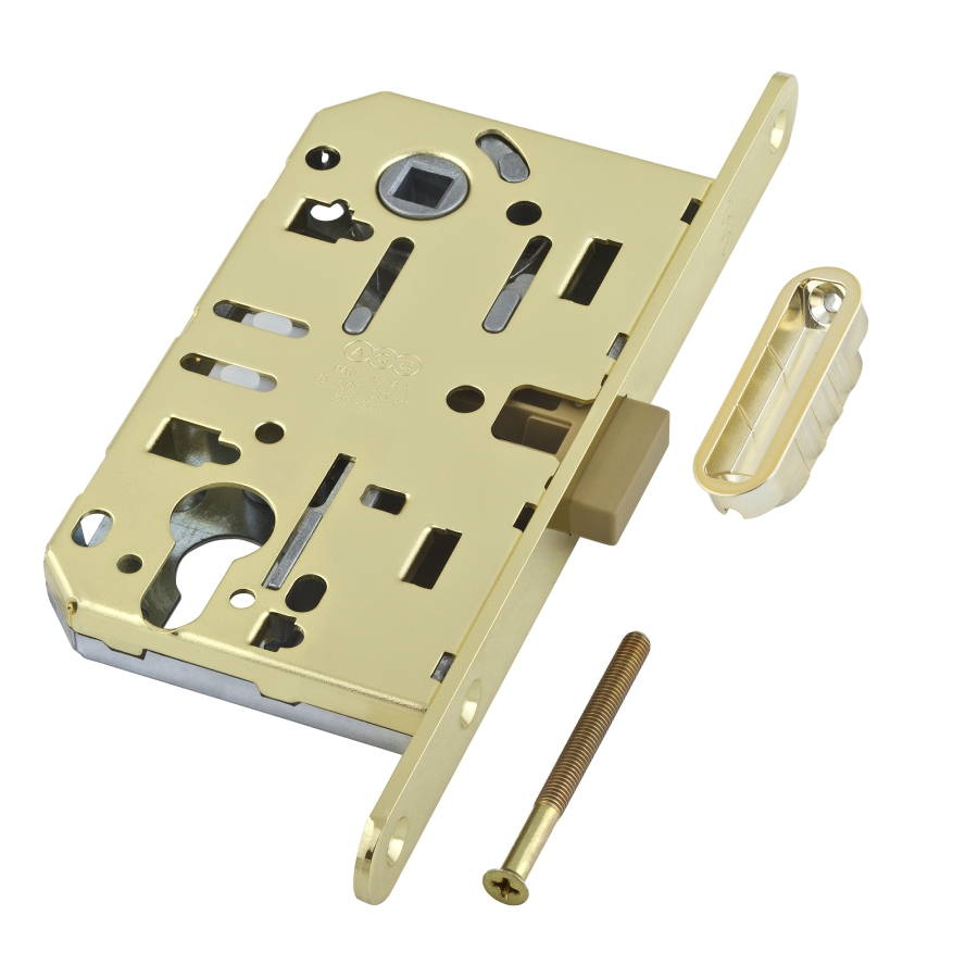 Замок Mediana POLARIS AGB (магнитный) для двери закрывающейся на английский ключ B04103.50.03, отделка Латунь