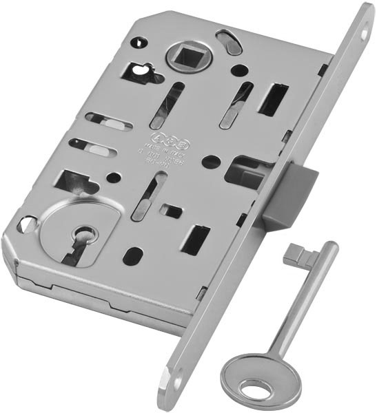 Замок Mediana EVOLUTION AGB (бесшумный) c 1 ключом для межкомнатной двериB01101.50.34, материал Сталь, отделка Хром