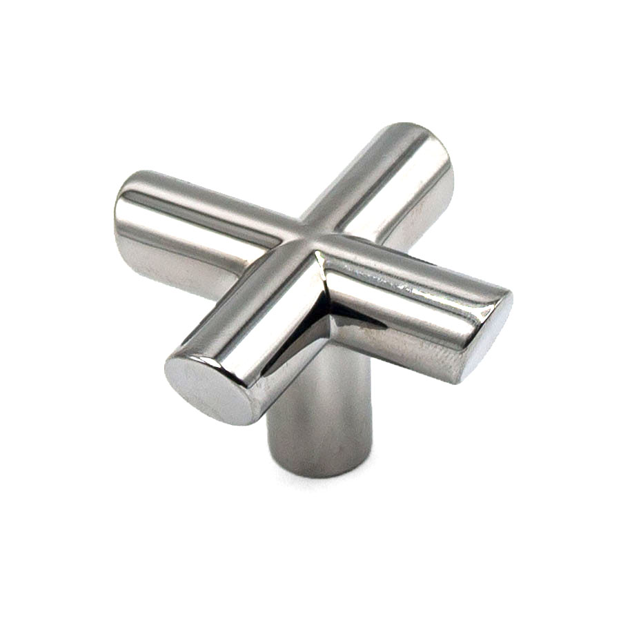 Ручка кнопка EQUIS 0614040Z01, материал Замак, отделка Хром, 40*40*25 мм