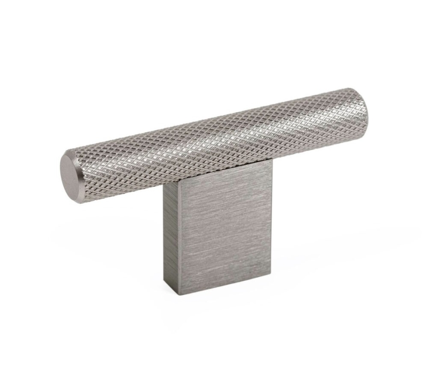 Ручка кнопка GRAF2 0430060L24, материал Замак, отделка Сталь, 60*33*10 мм