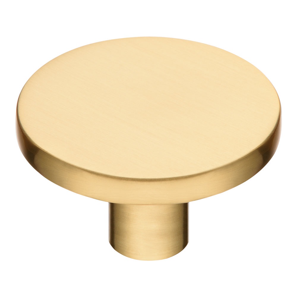 Ручка кнопка 35-Matt Gold, материал Замак, отделка Золото, 25*d=40 мм