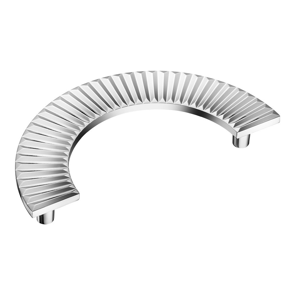 Ручка скоба 1193 128MP02, материал Замак, отделка Хром, 25*80/30*160 мм