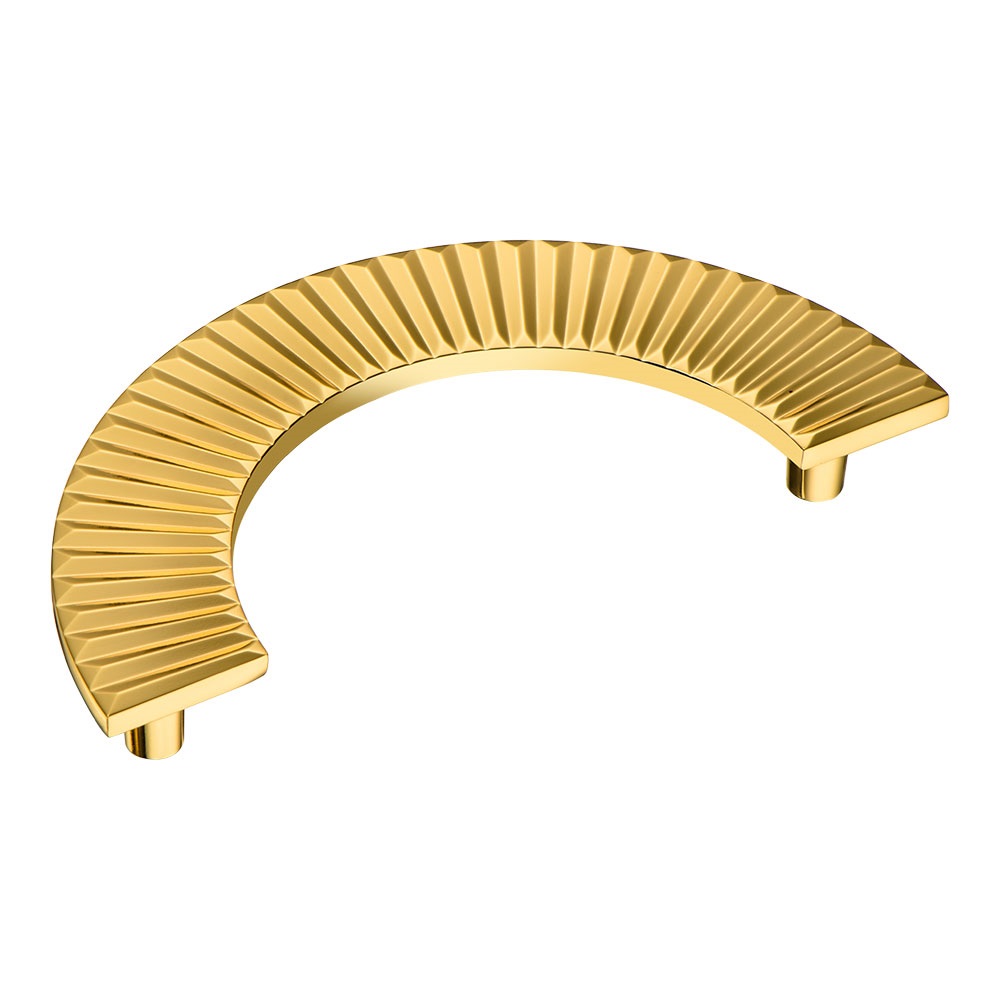 Ручка скоба 1193 128MP11, материал Замак, отделка Золото, 25*80/30*160 мм