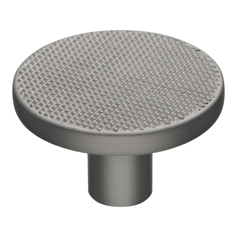 Ручка кнопка 26-Titanium, материал Замак, отделка Графит, 25*d=40 мм