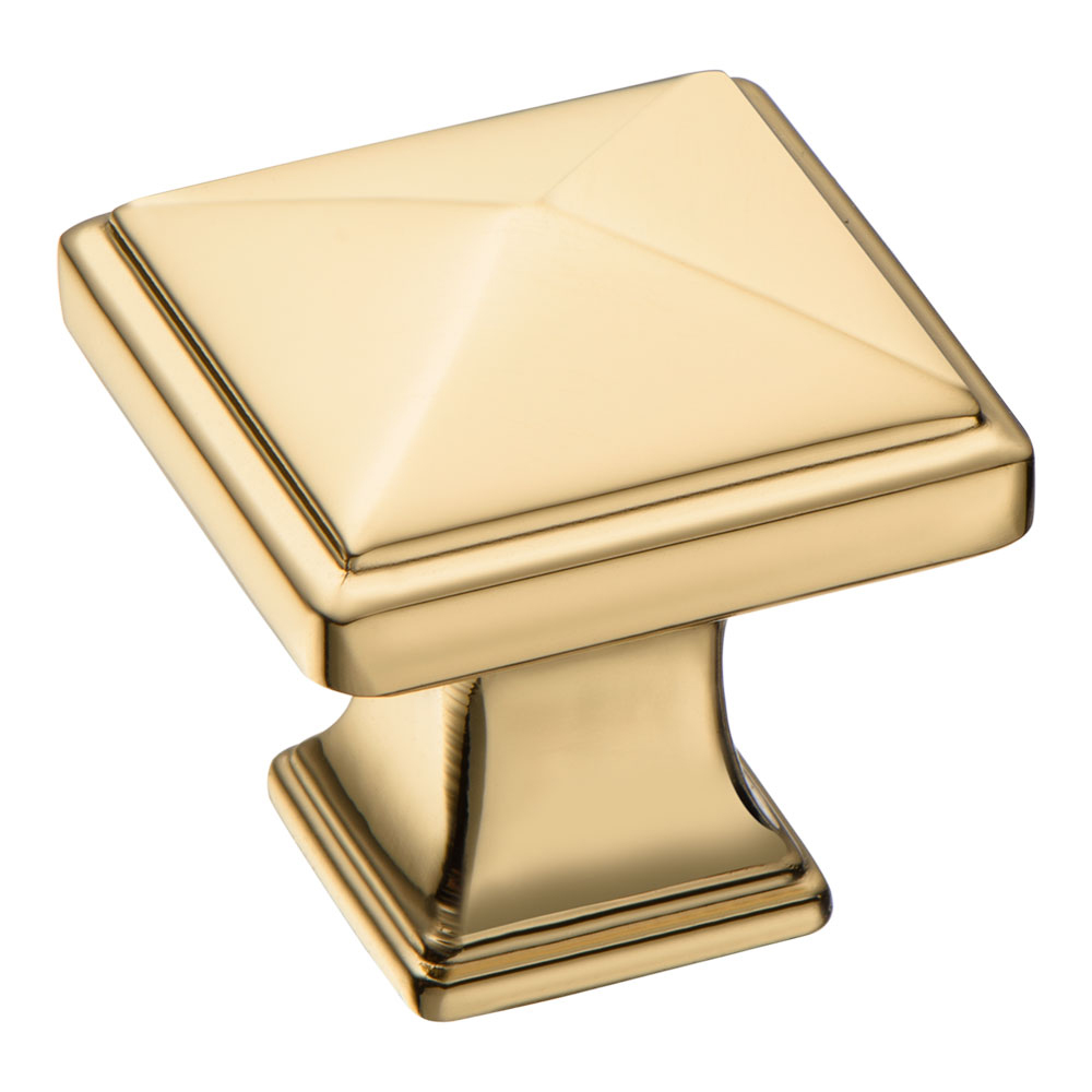 Ручка кнопка 4222 0008 GL, материал Замак, отделка Золото, 30*30*33 мм