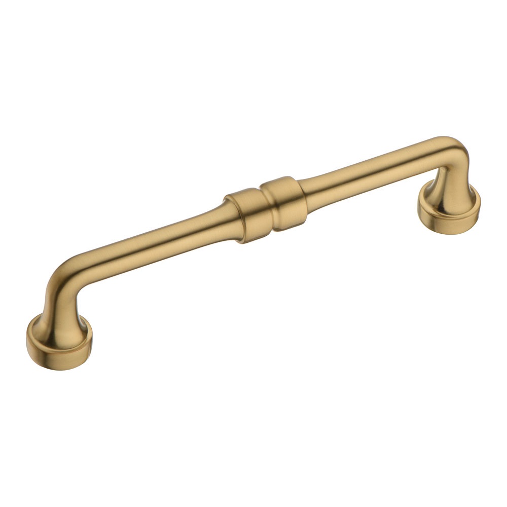 Ручка скоба 551-128-Champagne Gold, материал Замак, отделка Латунь, 37*20*150 мм