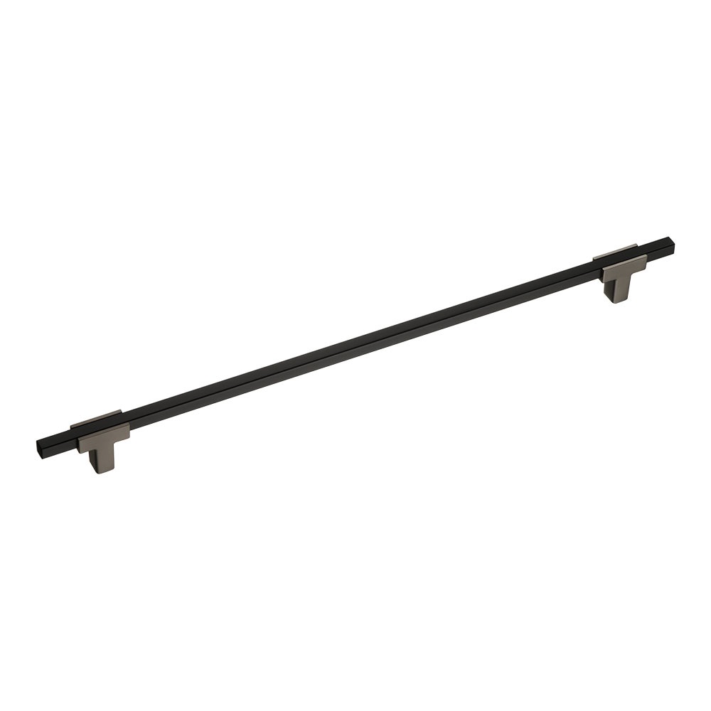 Ручка скоба 778-320-Titanium-Matt Black, материал Замак, цвет Чёрный, отделка Графит Черный, 27*14*390 мм