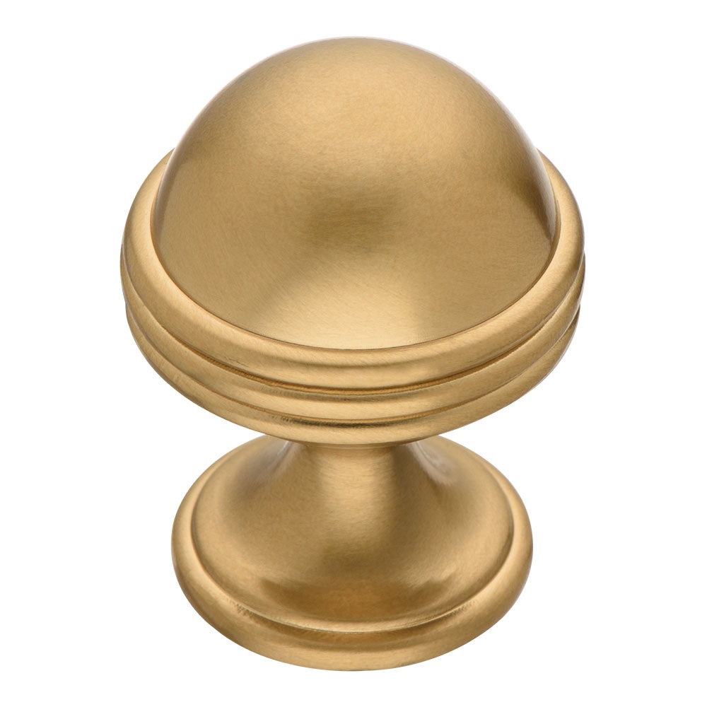 Ручка кнопка 29-Champagne Gold, материал Замак, отделка Латунь, 40*d=30 мм