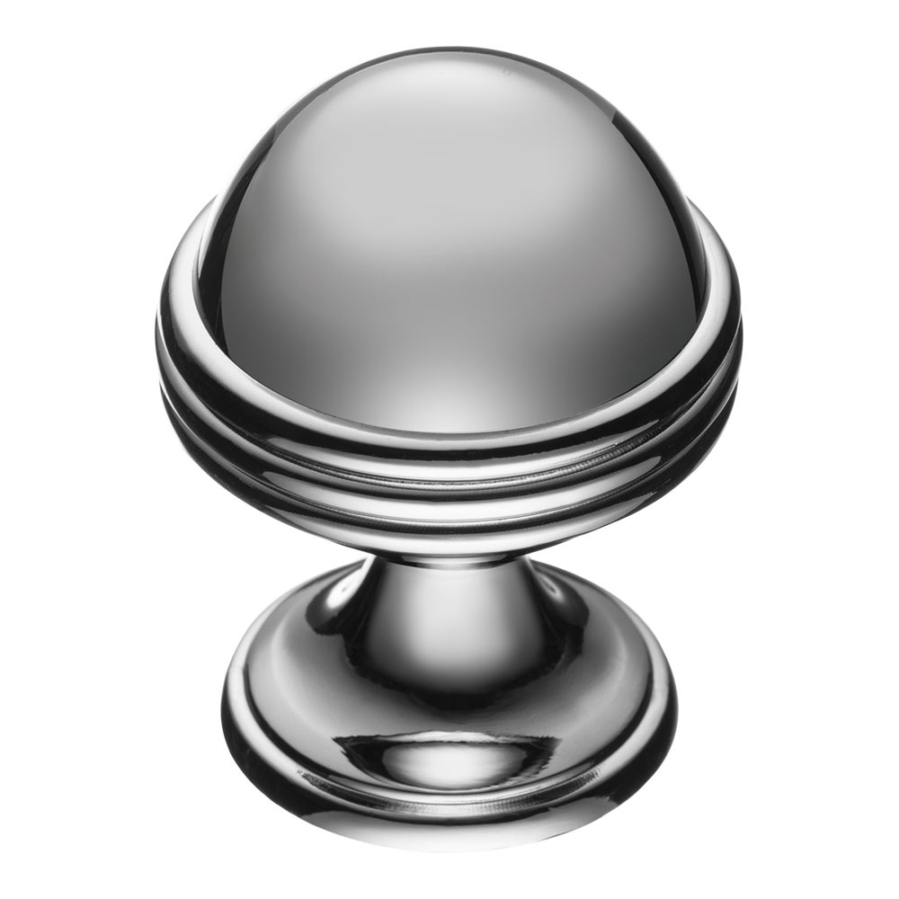 Ручка кнопка 29-Chrome, материал Замак, отделка Хром, 40*d=30 мм